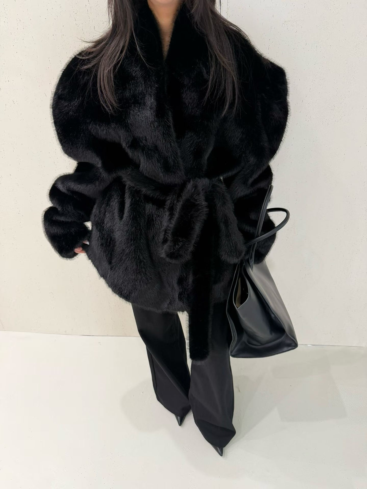 THE NOIR TEDDY | Faux Fur Coat