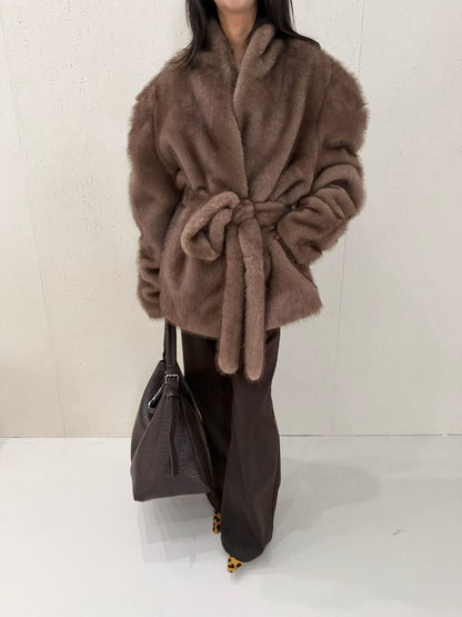 THE NOIR TEDDY | Faux Fur Coat