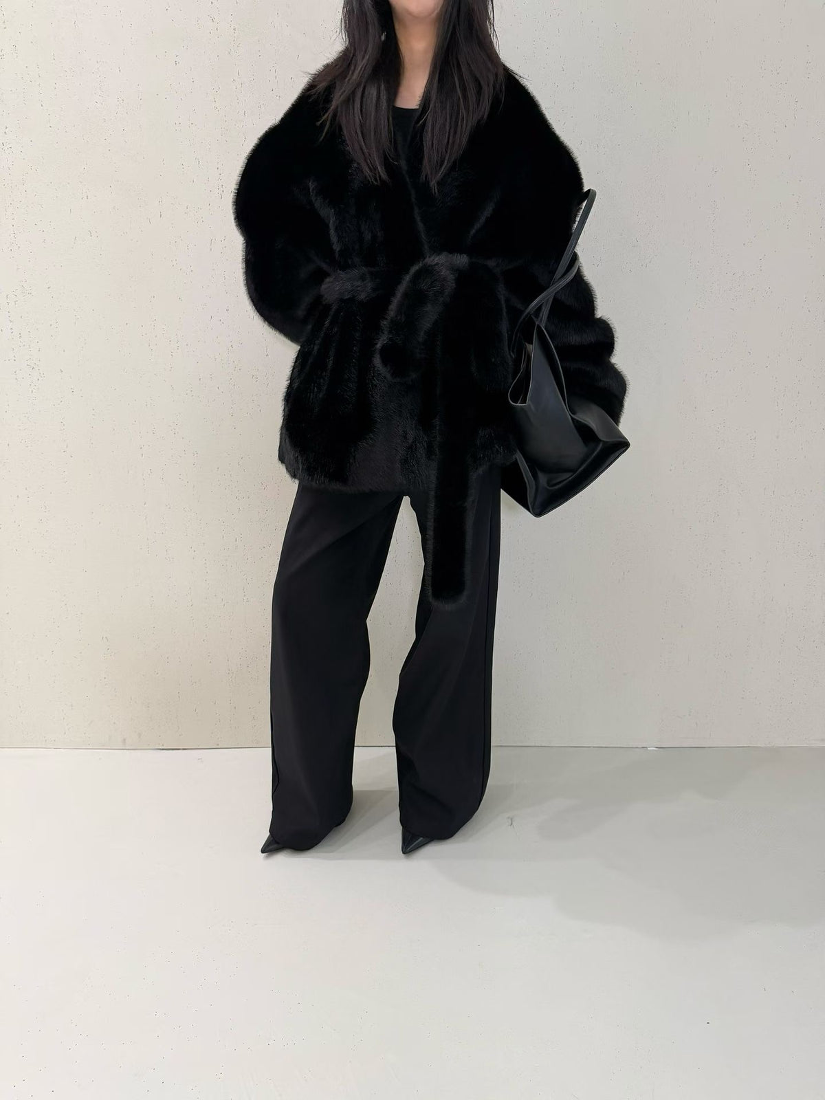THE NOIR TEDDY | Faux Fur Coat