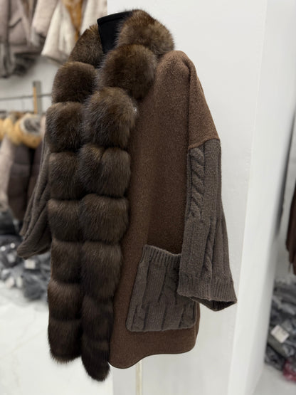 The Sorelle Fox Fur Cardigan