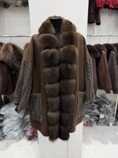 The Sorelle Fox Fur Cardigan