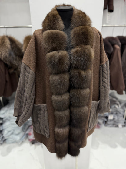 The Sorelle Fox Fur Cardigan