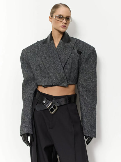 The Noir Cropped Blazer
