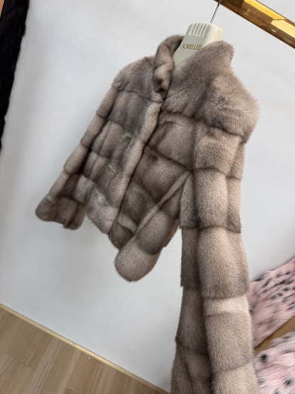 Cortina - Mink Fur Jacket - Silver Taupe