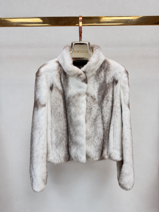 Chamonix - Mink Fur Jacket - Silver White