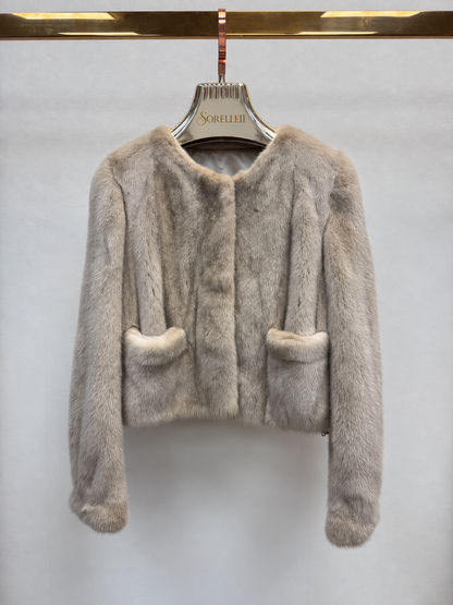 Melissa - Mink Fur - Pearl Grey