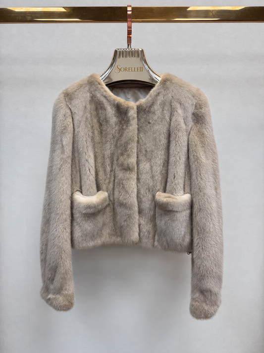 Melissa - Mink Fur - Pearl Grey