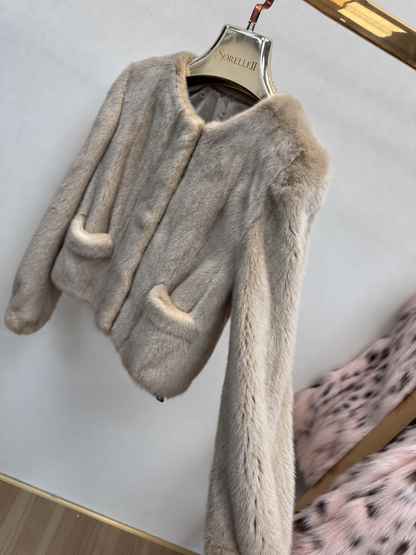 Melissa - Mink Fur - Pearl Grey