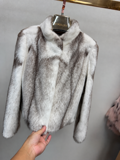 Chamonix - Mink Fur Jacket - Silver White