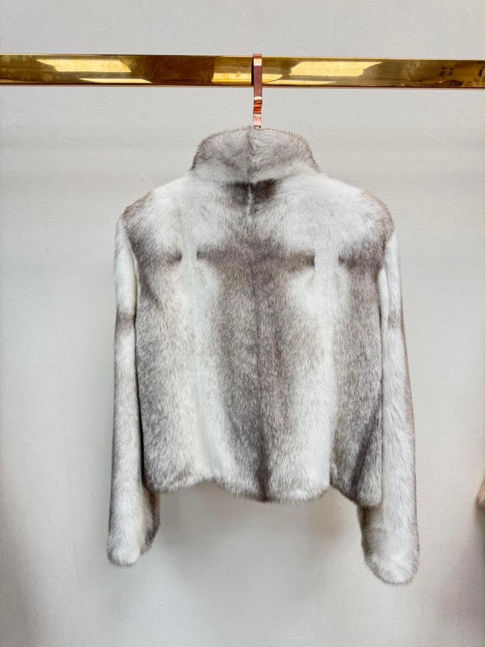 Chamonix - Mink Fur Jacket - Silver White