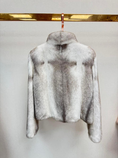 Chamonix - Mink Fur Jacket - Silver White