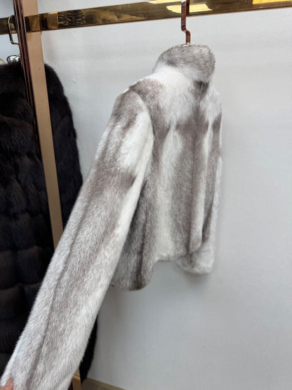 Chamonix - Mink Fur Jacket - Silver White
