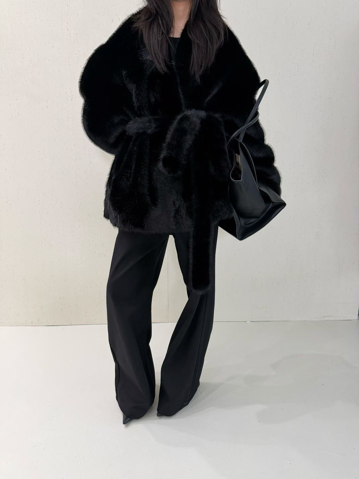 THE NOIR TEDDY | Faux Fur Coat