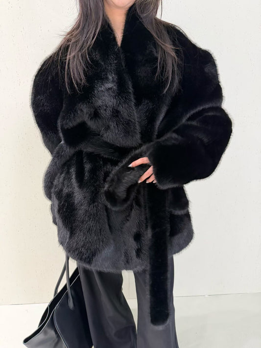 THE NOIR TEDDY | Faux Fur Coat